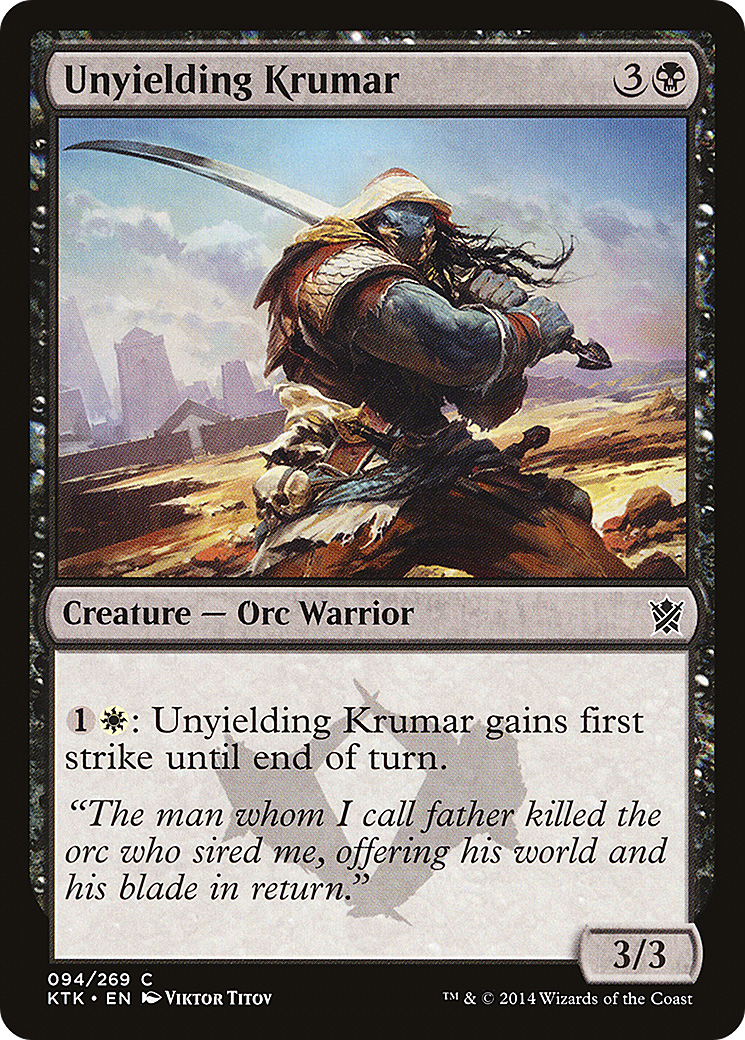 Unyielding Krumar (KTK-094) [Khans of Tarkir]