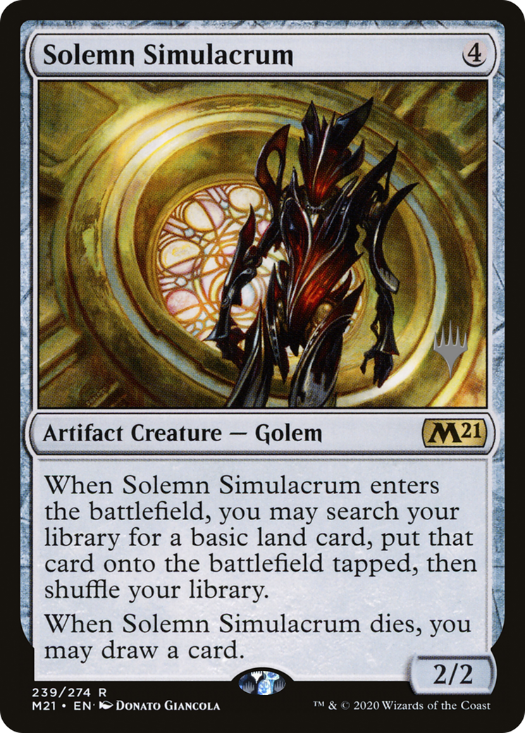 Solemn Simulacrum (PPM21-239) [Promo Pack: Core Set 2021 Promos]