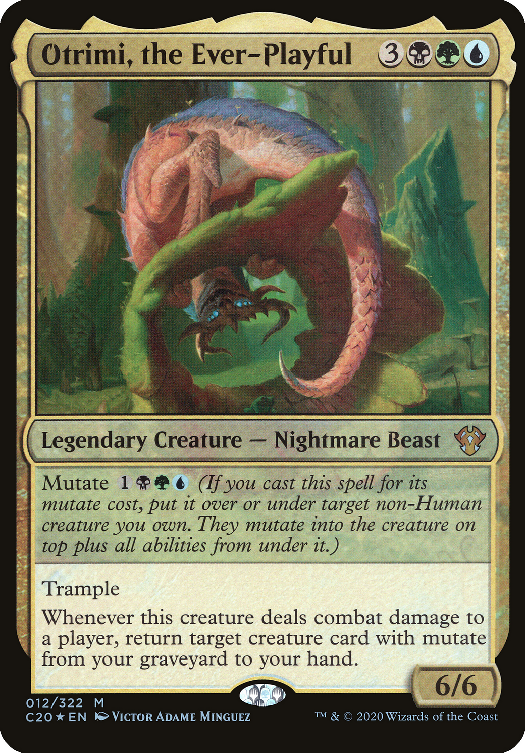 Otrimi, the Ever-Playful (Commander 2020) (OVER-012) [Commander 2020 Oversized] Foil