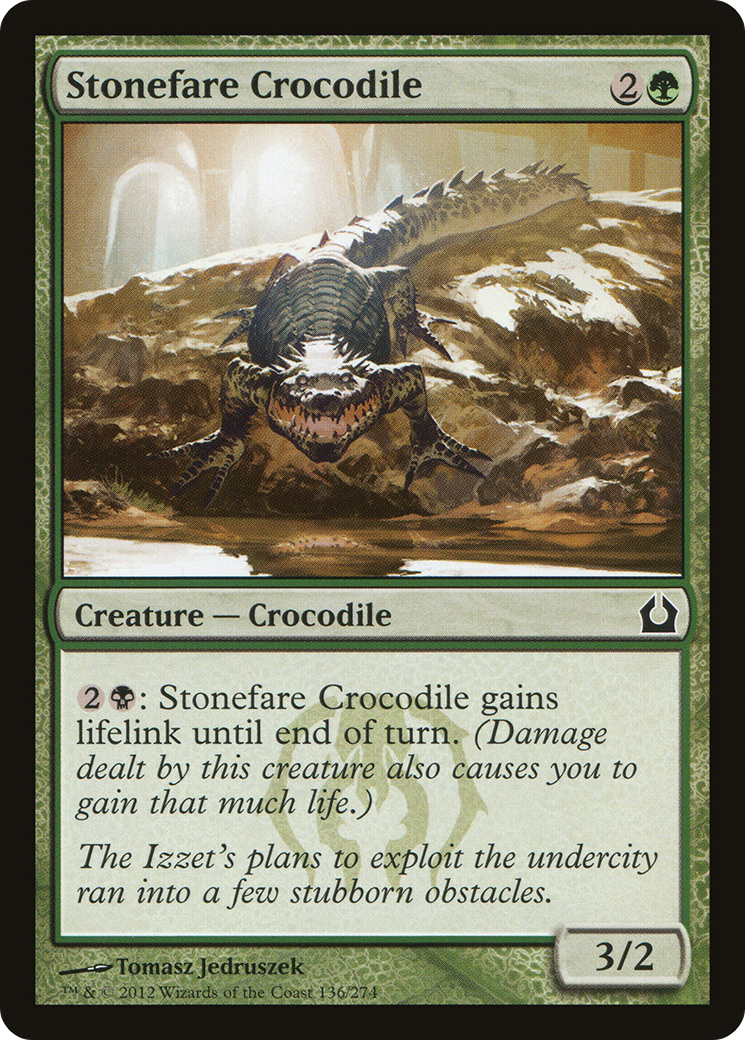 Stonefare Crocodile (RTR-136) [Return to Ravnica] Foil