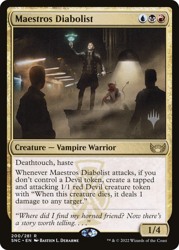 Maestros Diabolist (PPSNC-200) [Promo Pack: Streets of New Capenna Promos]