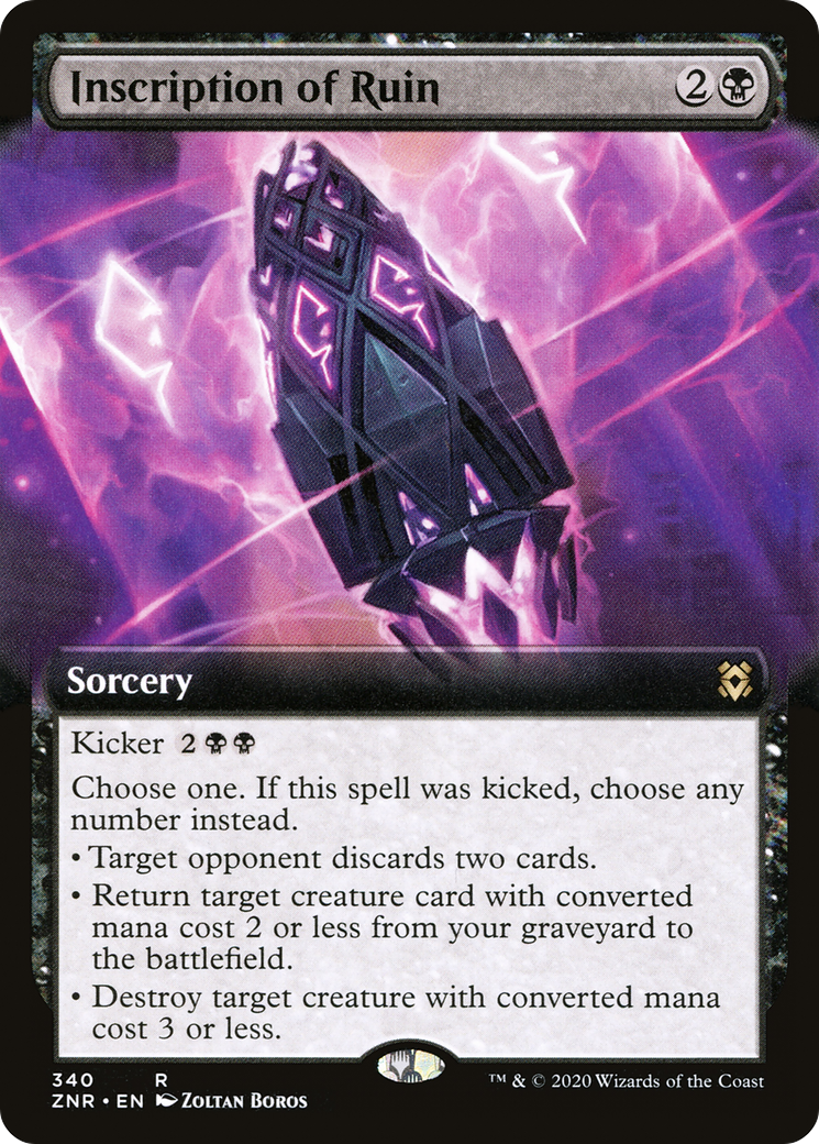 Inscription of Ruin (Extended Art) (ZNR-340) [Zendikar Rising] Foil
