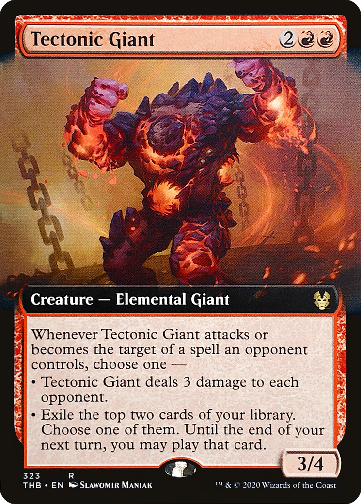 Tectonic Giant (Extended Art) (THB-323) [Theros Beyond Death] Foil