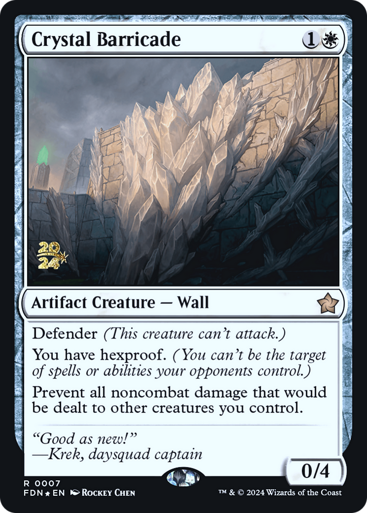 Crystal Barricade (PRE-007) [Foundations Promos] Foil