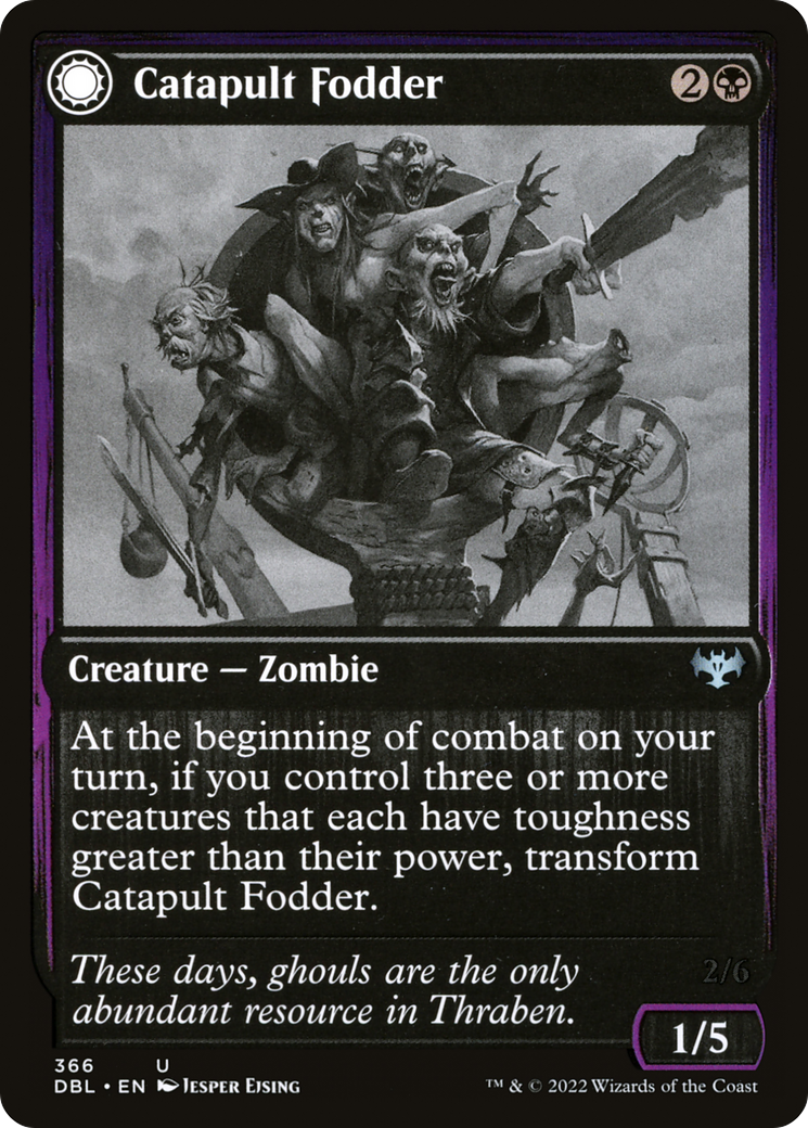 Catapult Fodder (DBL-366) [Innistrad: Double Feature] Foil