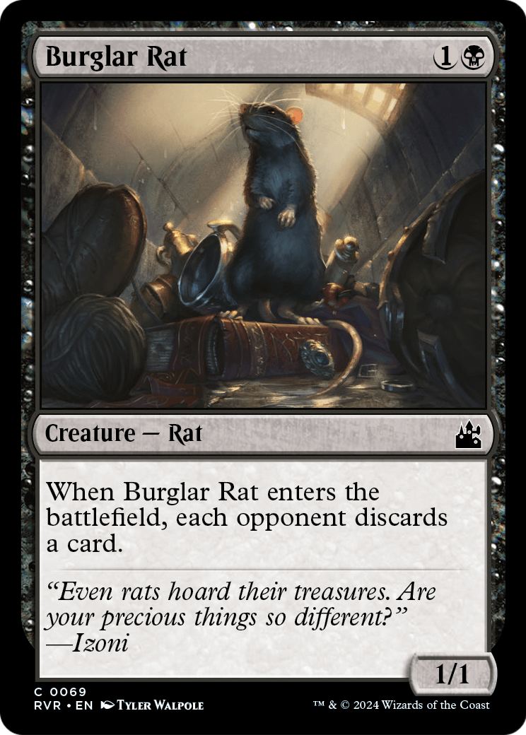 Burglar Rat (RVR-069) [Ravnica Remastered] Foil