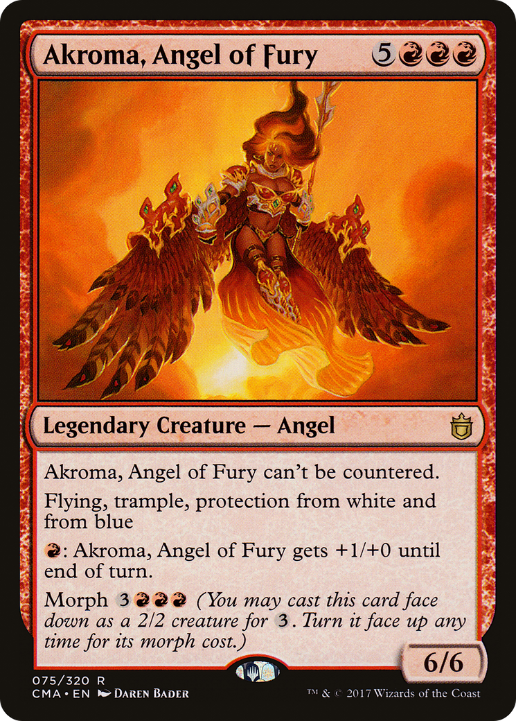 Akroma, Angel of Fury (CMA-075) [Commander Anthology]