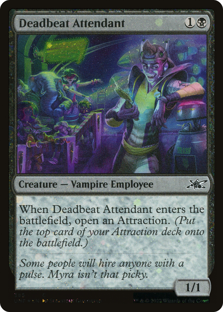 Deadbeat Attendant (Galaxy Foil) (UNF-355) [Unfinity] Foil