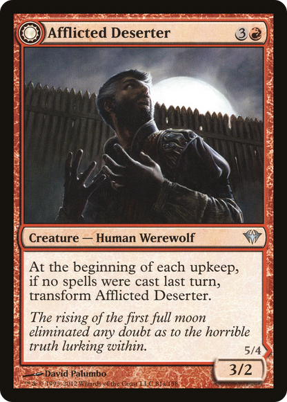 Afflicted Deserter (DKA-081) [Dark Ascension] Foil