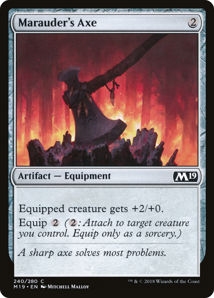 Marauder's Axe (M19-240) [Core Set 2019] Foil