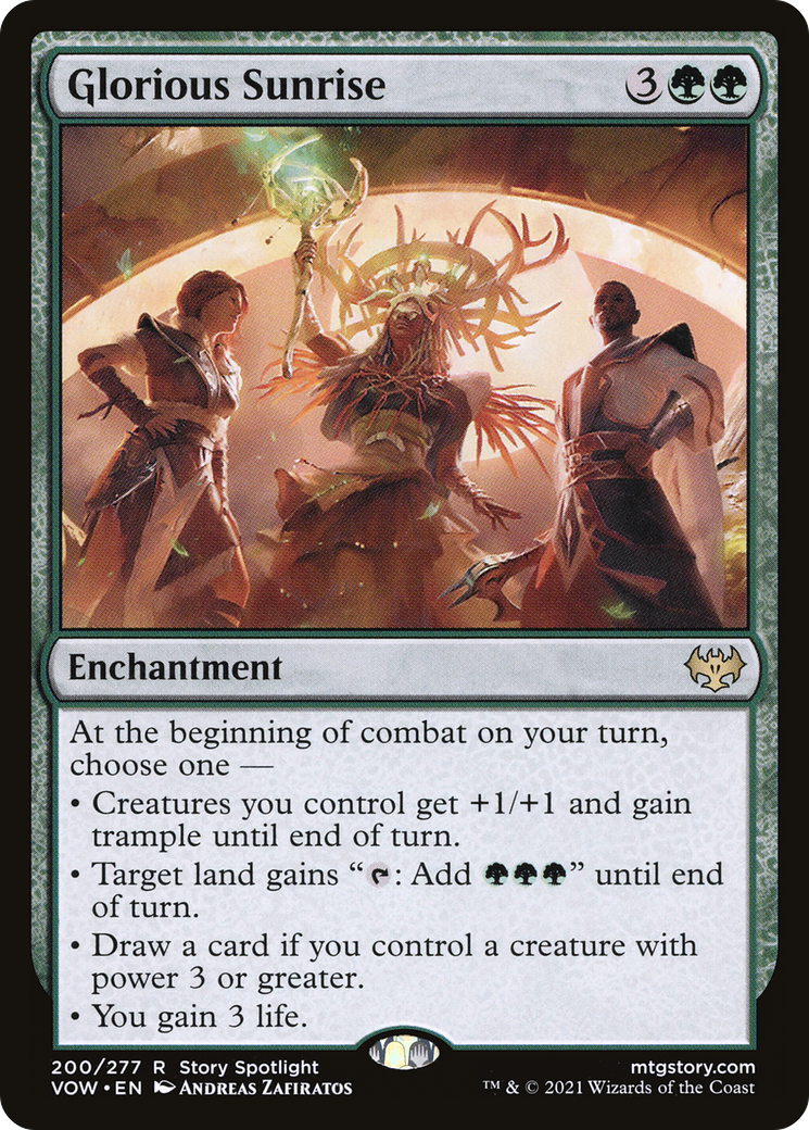 Glorious Sunrise (VOW-200) [Innistrad: Crimson Vow] Foil