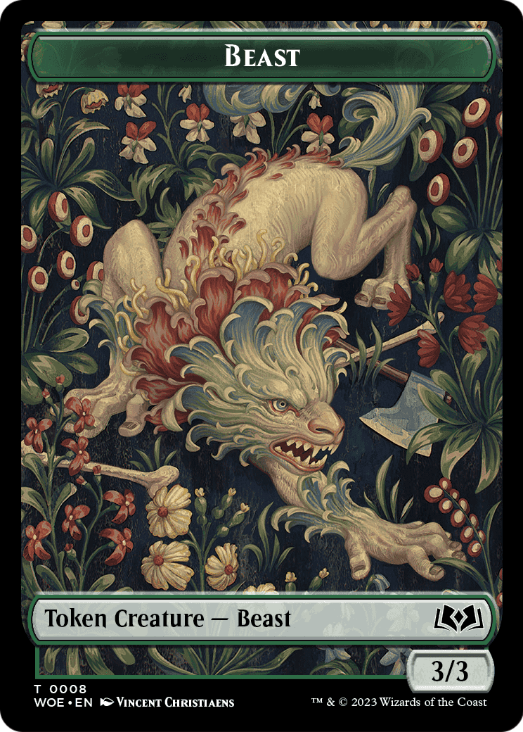 Beast (TWOE-008) [Wilds of Eldraine Tokens] Foil