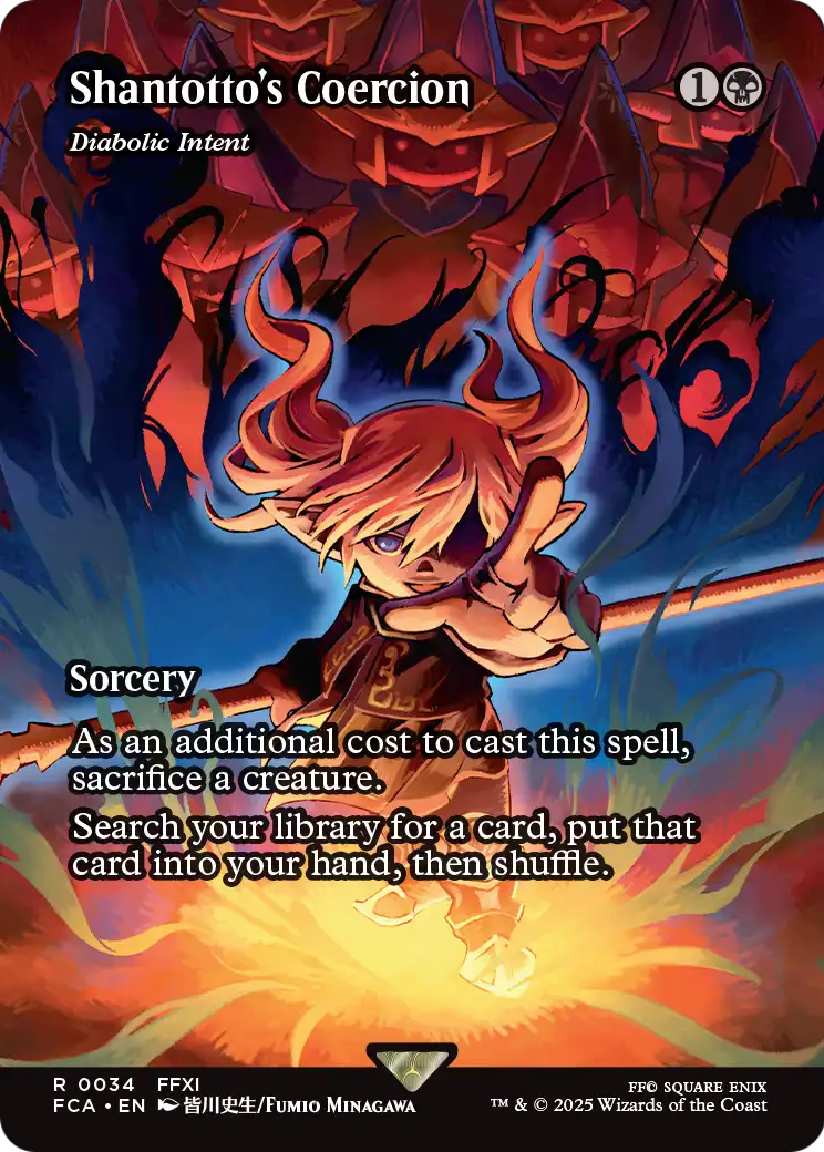 Shantotto's Coercion - Diabolic Intent (Showcase) (FCA-034) (Borderless) [FINAL FANTASY: Through the Ages]