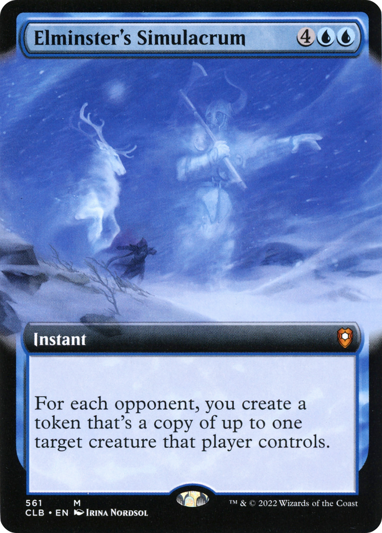 Elminster's Simulacrum (Extended Art) (CLB-561) [Commander Legends: Battle for Baldur's Gate] Foil