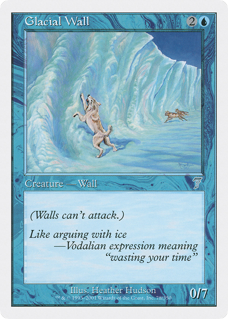 Glacial Wall (7ED-078) [7th Edition] Foil