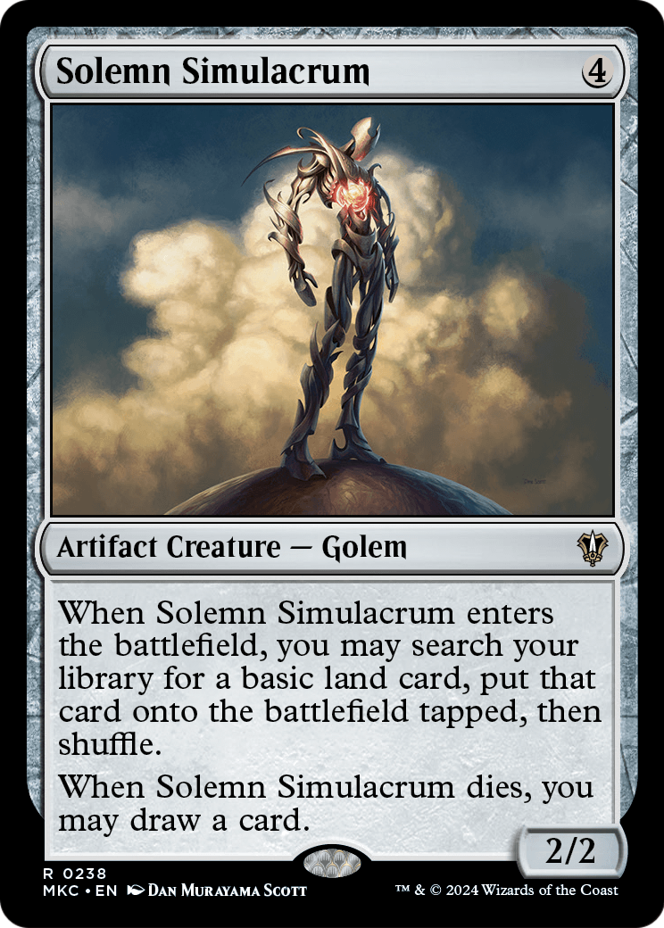 Solemn Simulacrum (MKC-238) [Murders at Karlov Manor Commander]