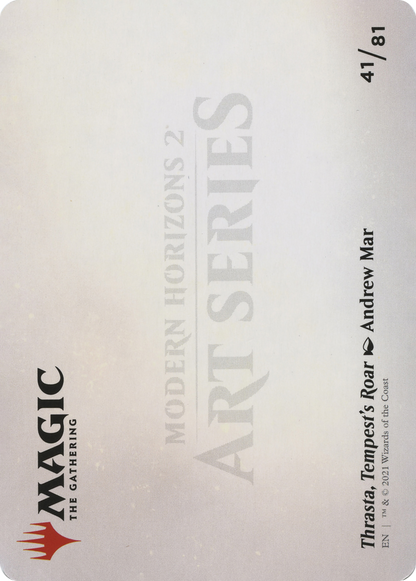 Thrasta, Tempest's Roar // Thrasta, Tempest's Roar (AMH2-041) (Borderless) [Modern Horizons 2 Art Series] Foil
