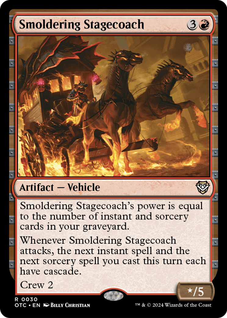 Smoldering Stagecoach (OTC-030) [Outlaws of Thunder Junction Commander]