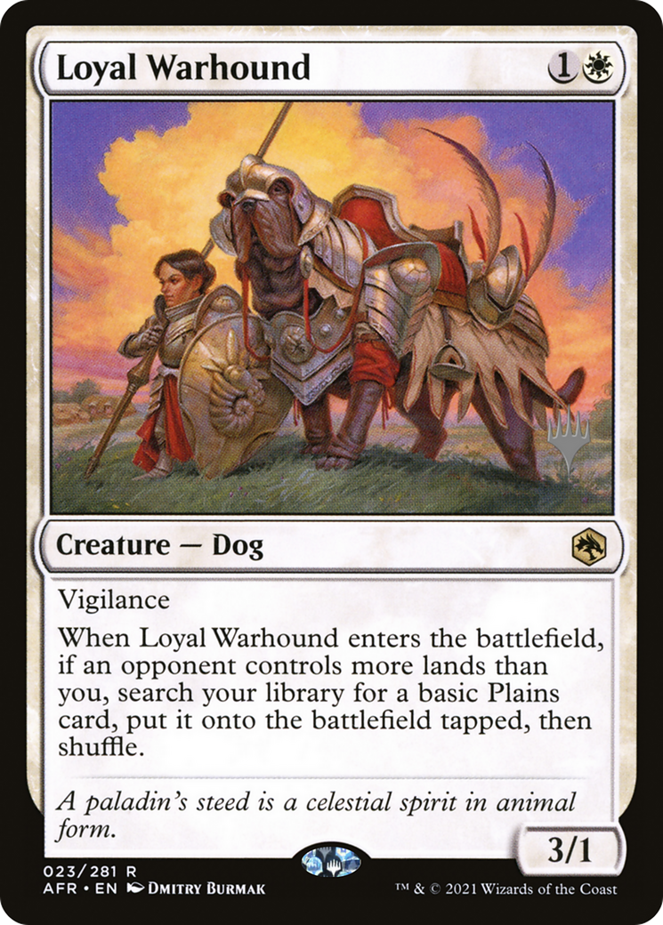 Loyal Warhound (PPAFR-23P) [Promo Pack: Adventures in the Forgotten Realms Promos] Foil