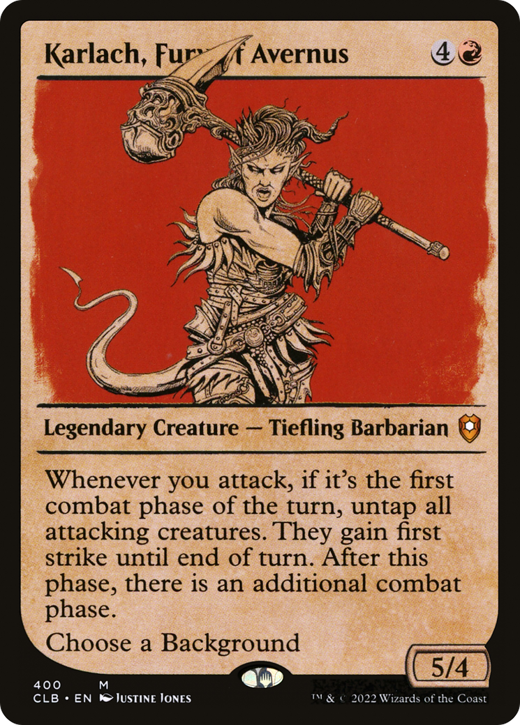 Karlach, Fury of Avernus (Showcase) (CLB-400) [Commander Legends: Battle for Baldur's Gate]