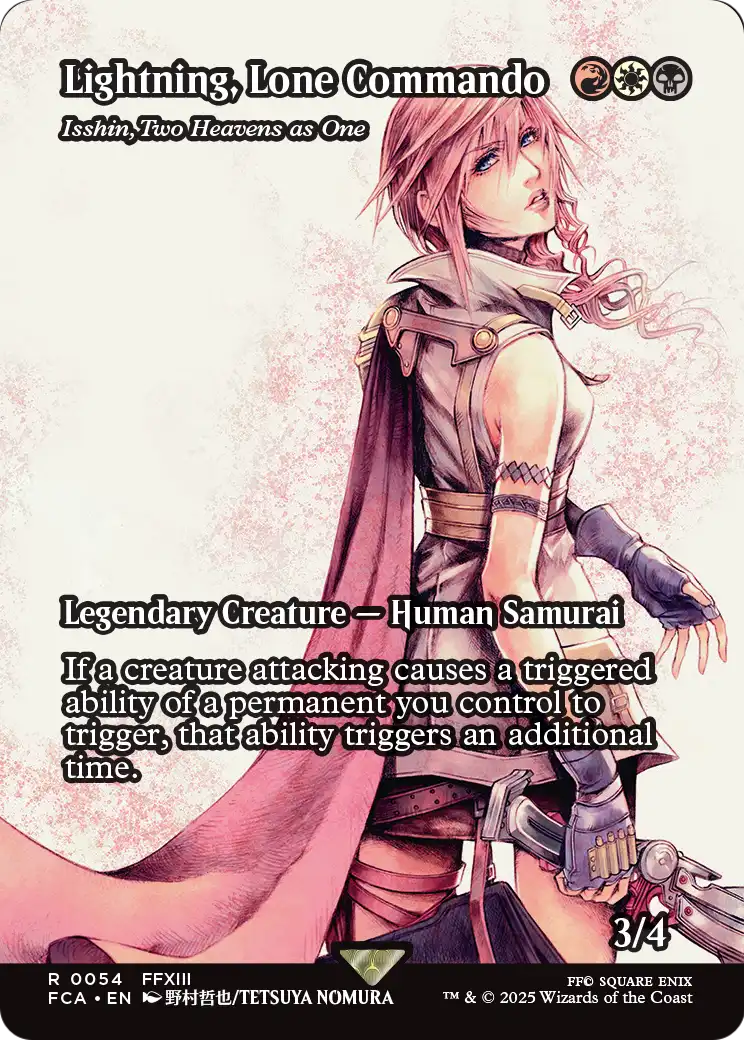 Lightning, Lone Commando - Isshin, Two Heavens as One (Showcase) (FCA-054) (Borderless) [FINAL FANTASY: Through the Ages]