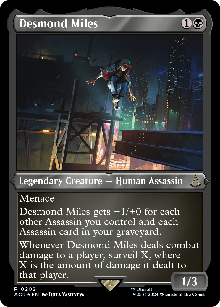 Desmond Miles (Foil Etched) (ACR-202) [Assassin's Creed] Foil