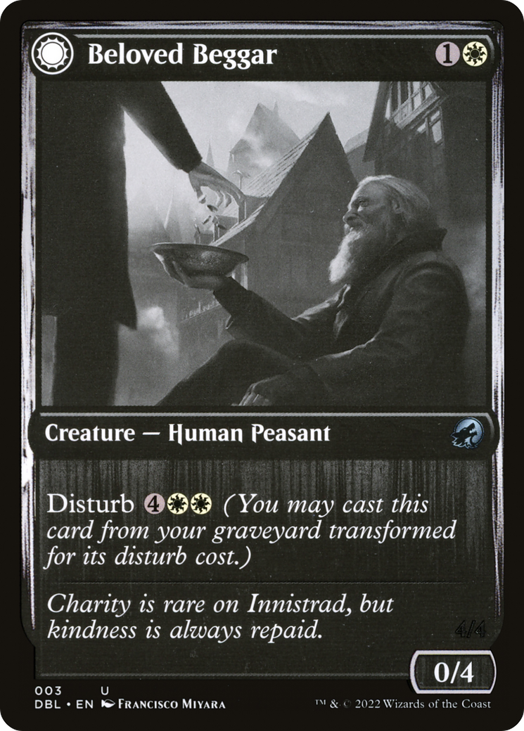 Beloved Beggar (DBL-003) [Innistrad: Double Feature] Foil