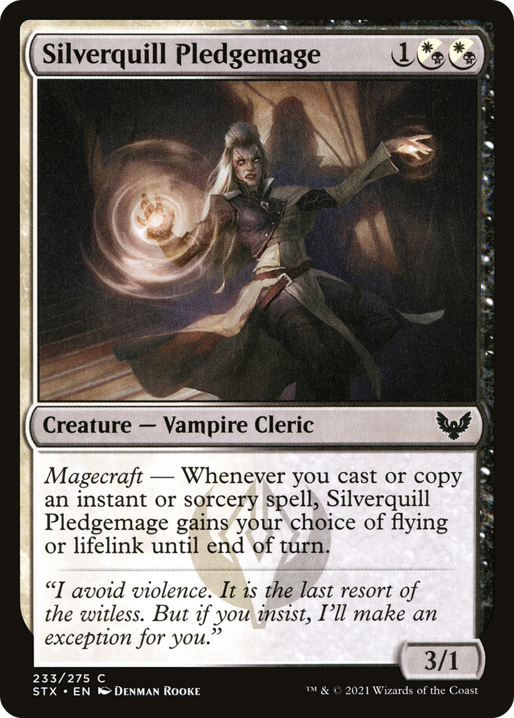 Silverquill Pledgemage (STX-233) [Strixhaven: School of Mages] Foil