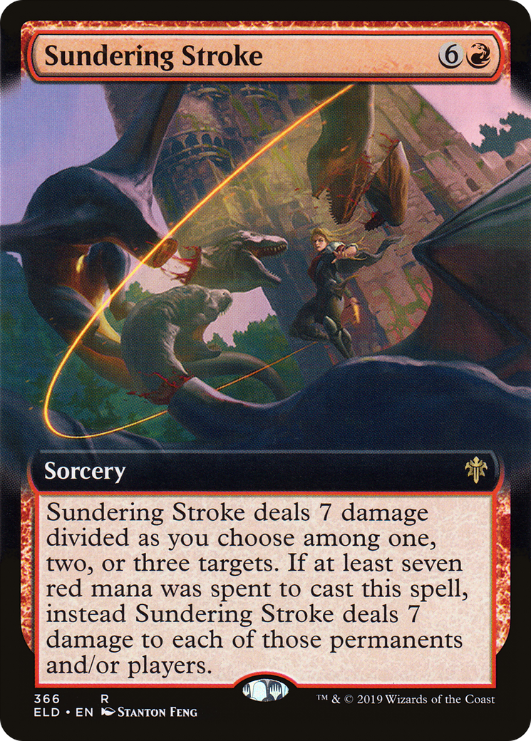 Sundering Stroke (Extended Art) (ELD-366) [Throne of Eldraine] Foil