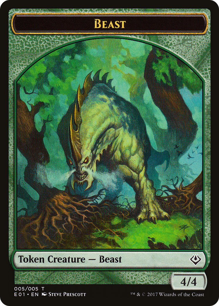 Beast (005) // Soldier Double-sided Token (AC2-5 // 1) [Archenemy: Nicol Bolas Tokens]