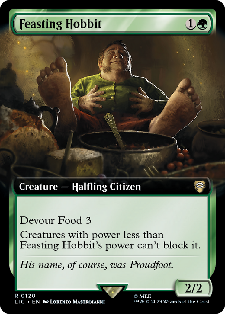 Feasting Hobbit (Extended Art) (LTC-120) [Tales of Middle-earth Commander] Foil