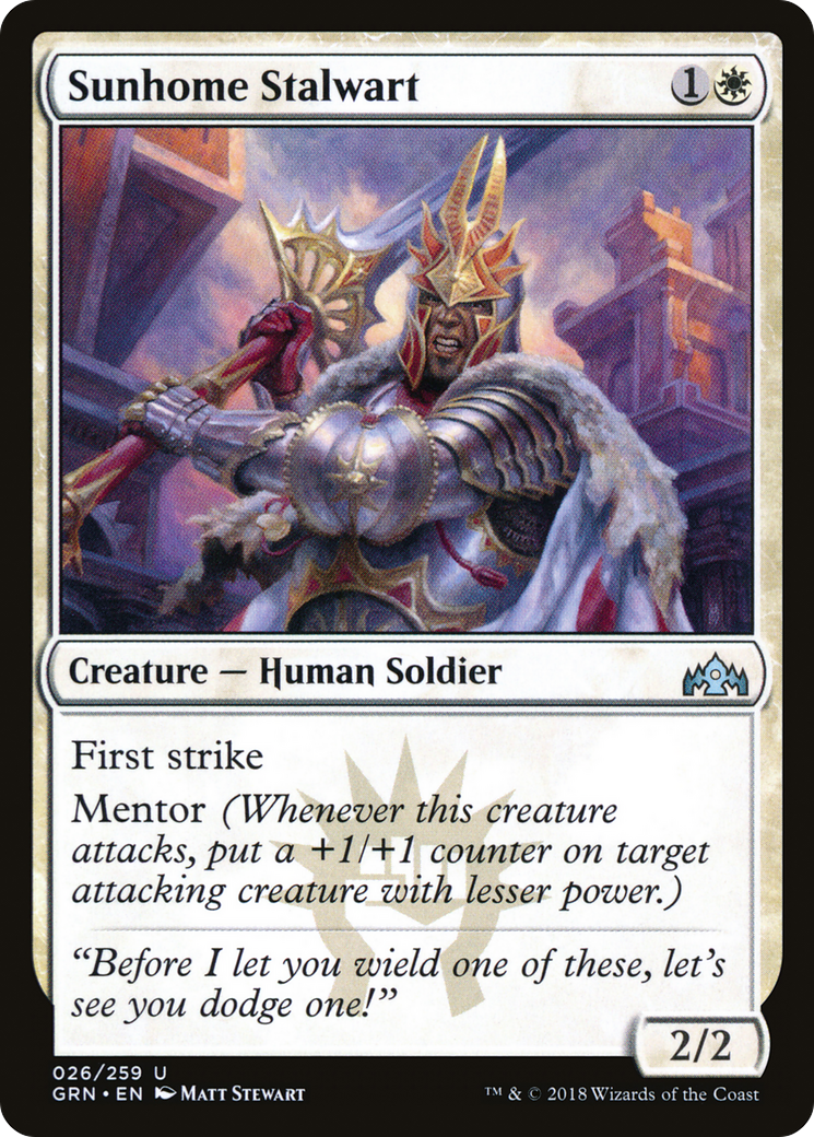 Sunhome Stalwart (GRN-026) [Guilds of Ravnica] Foil