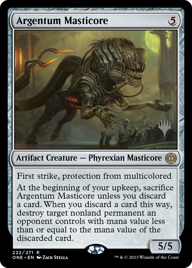 Argentum Masticore (PPONE-222) [Promo Pack: Phyrexia: All Will Be One Promos]
