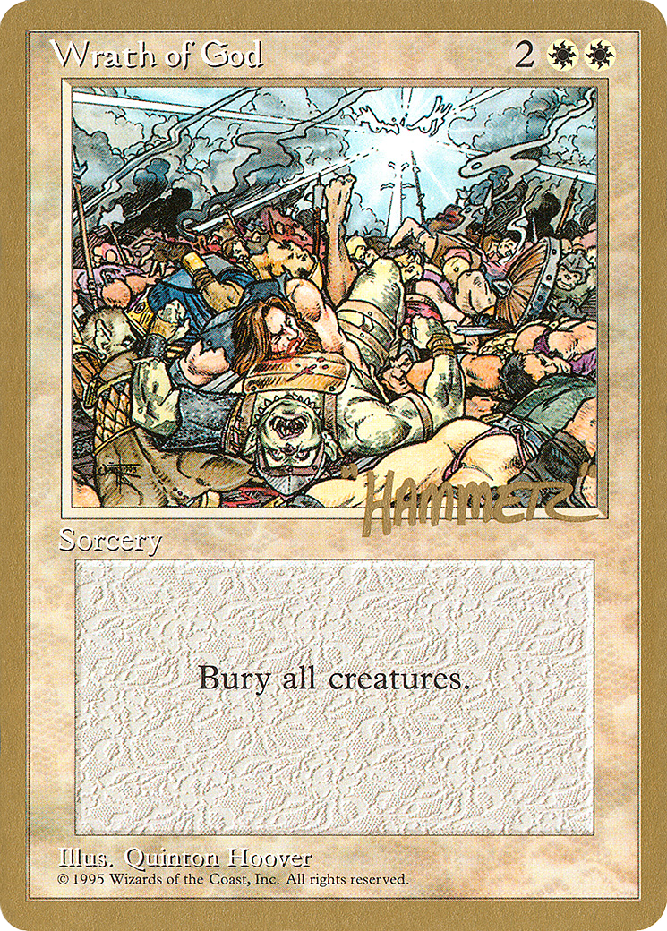Wrath of God - 1996 Shawn "Hammer" Regnier (4ED) [Pro Tour Collector Set]