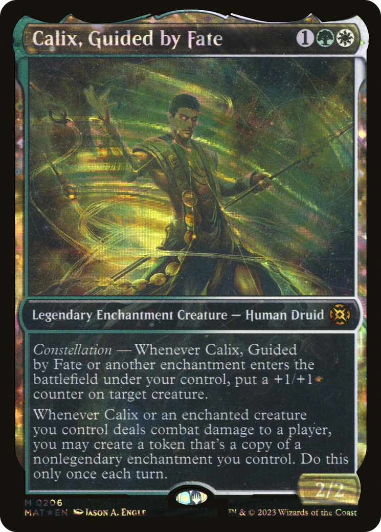 Calix, Guided by Fate (Halo Foil) (MAT-206) (Showcase) [March of the Machine: The Aftermath] Foil