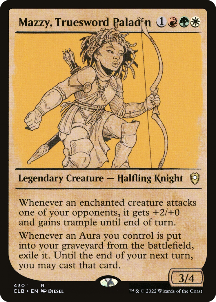 Mazzy, Truesword Paladin (Showcase) (CLB-430) [Commander Legends: Battle for Baldur's Gate] Foil