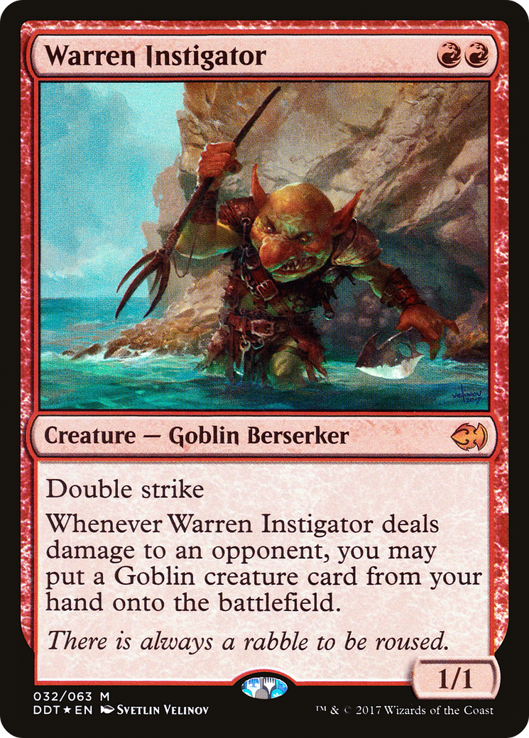 Warren Instigator (DDT-032) [Duel Decks: Merfolk vs. Goblins] Foil