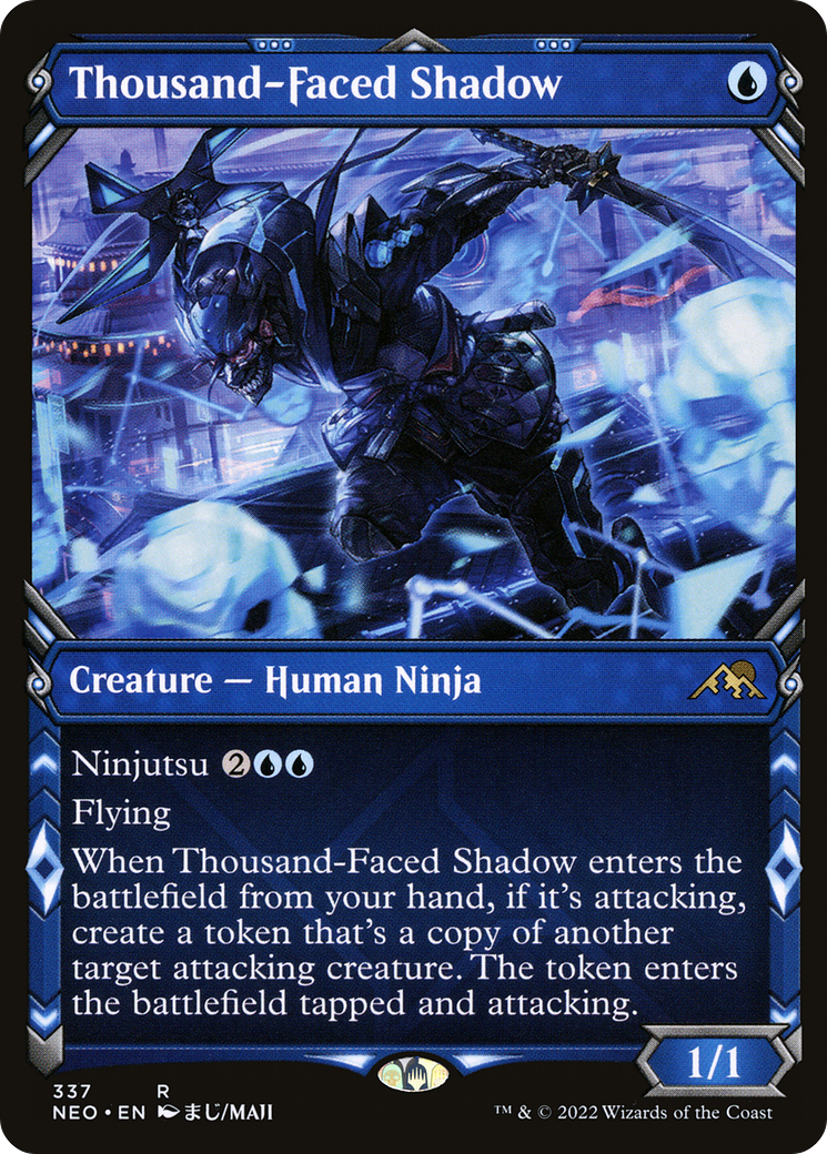 Thousand-Faced Shadow (Showcase) (NEO-337) [Kamigawa: Neon Dynasty] Foil