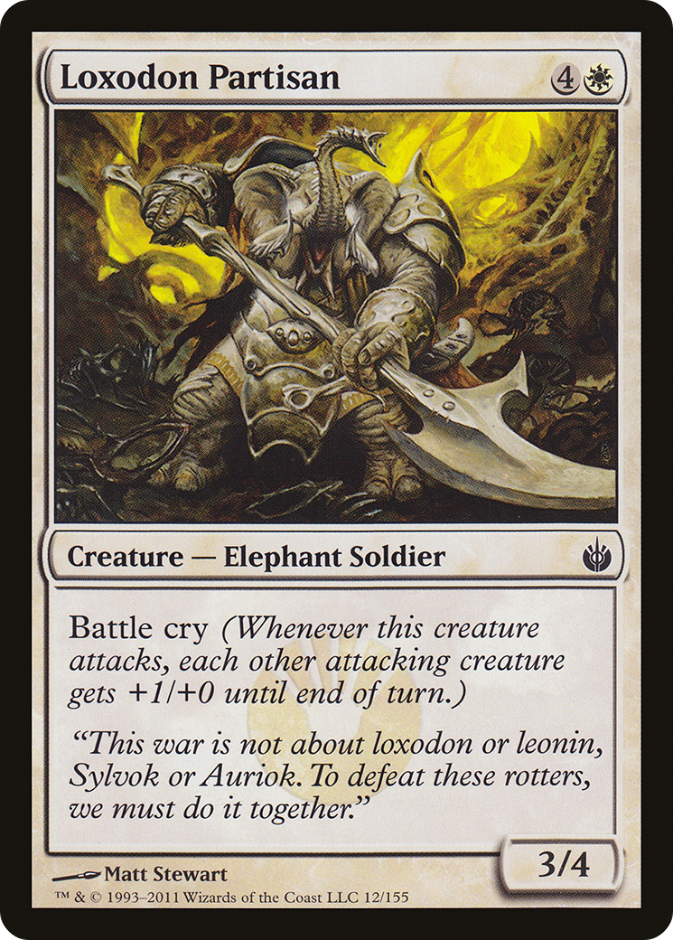 Loxodon Partisan (MBS-012) [Mirrodin Besieged] Foil