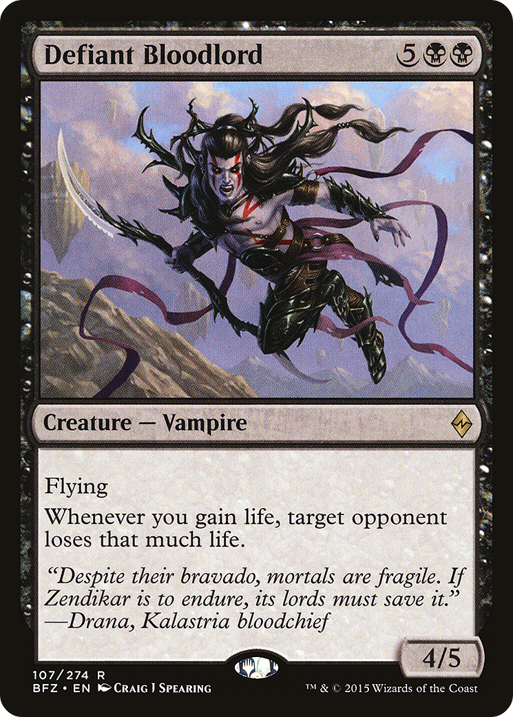 Defiant Bloodlord (BFZ-107) [Battle for Zendikar] Foil