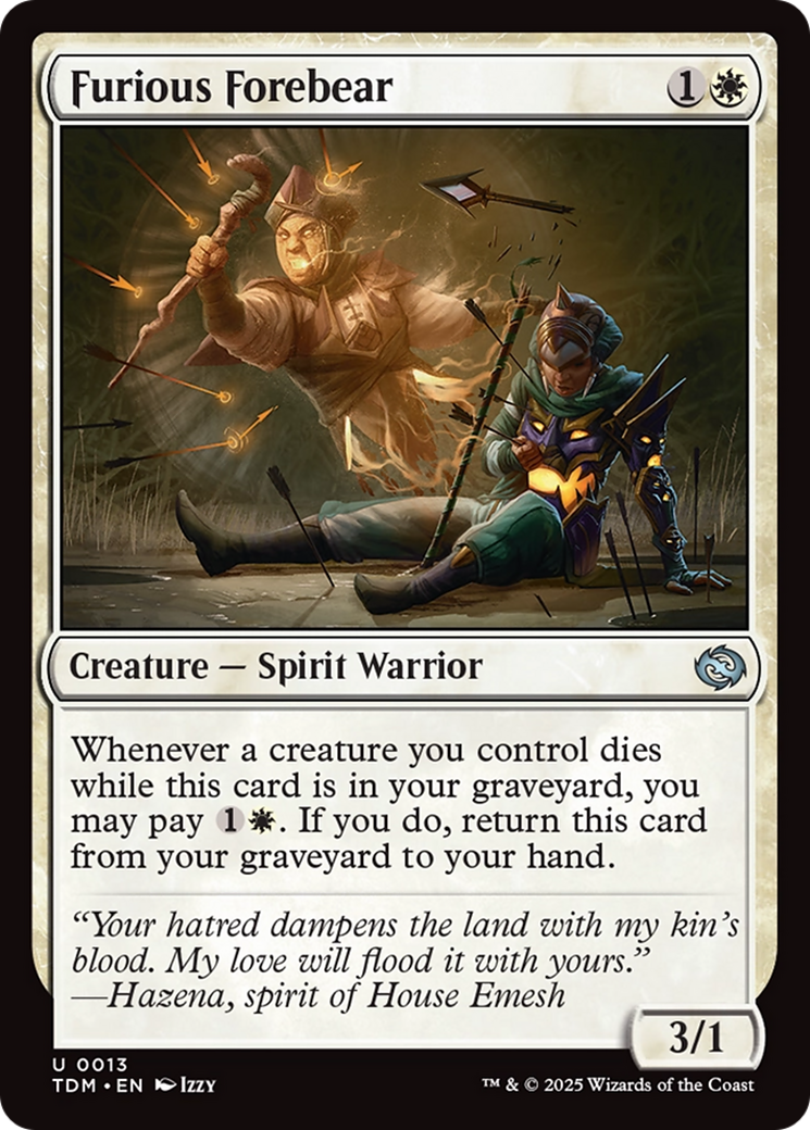 Furious Forebear (TDM-013) [Tarkir: Dragonstorm] Foil