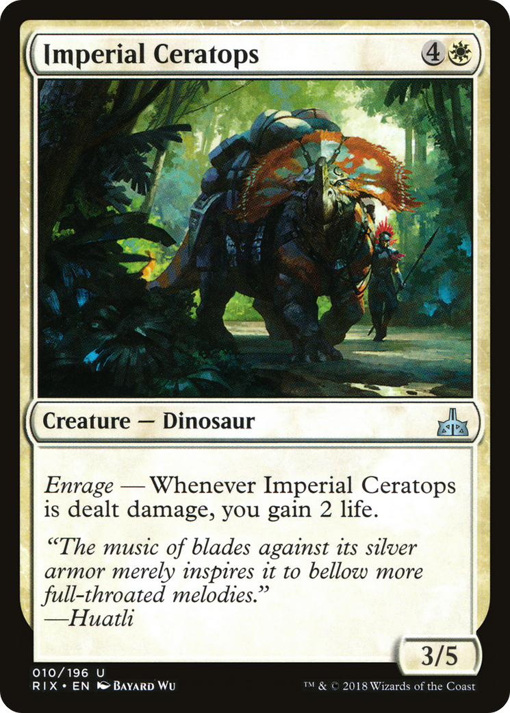 Imperial Ceratops (RIX-010) [Rivals of Ixalan] Foil