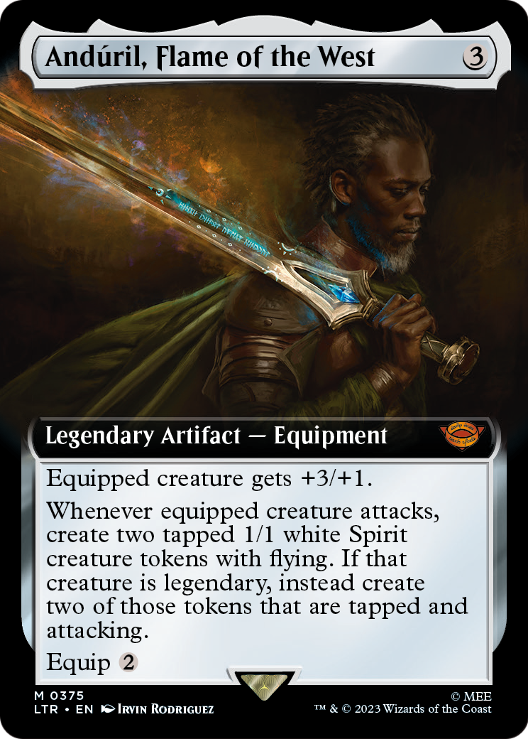 Anduril, Flame of the West (Extended Art) (LTR-375) [The Lord of the Rings: Tales of Middle-earth] Foil