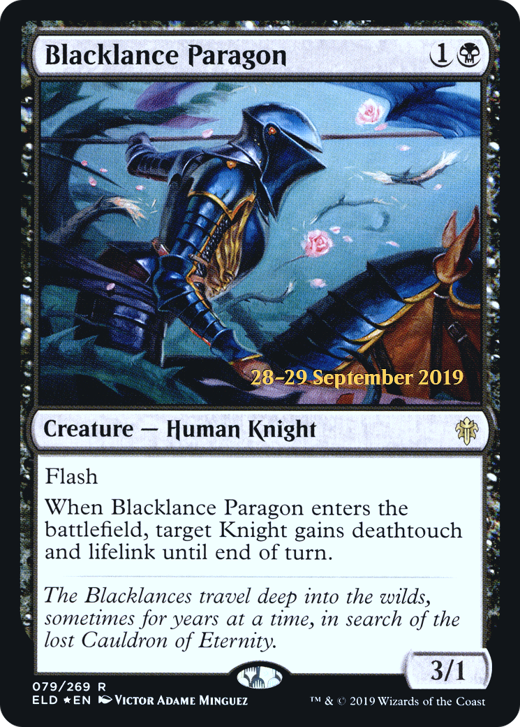 Blacklance Paragon (PRE-79S) [Throne of Eldraine Promos] Foil