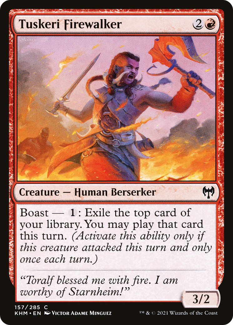 Tuskeri Firewalker (KHM-157) [Kaldheim] Foil