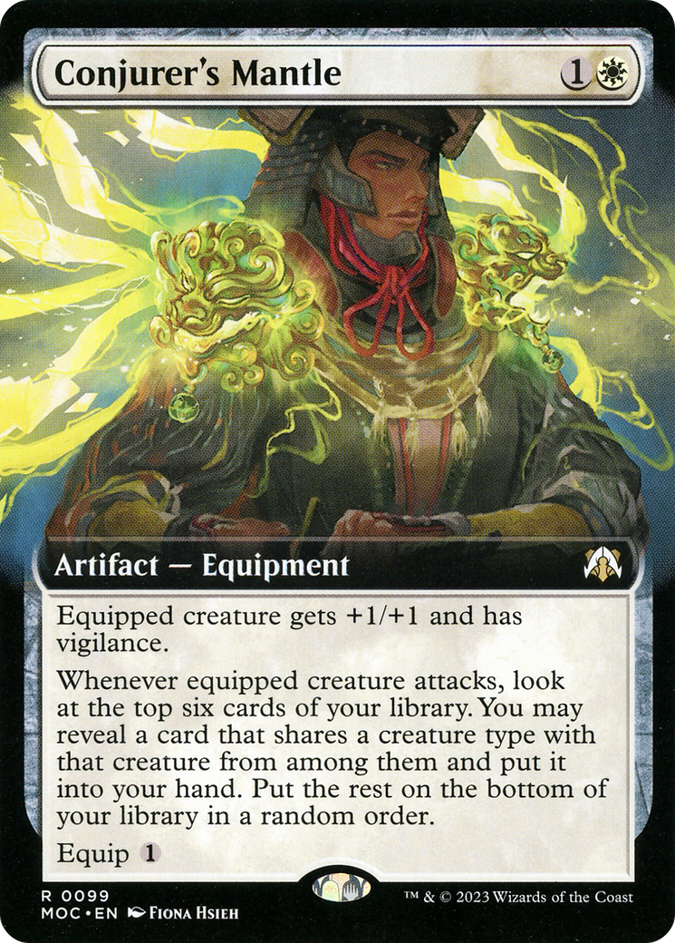 Conjurer's Mantle (Extended Art) (MOC-099) [March of the Machine Commander] Foil