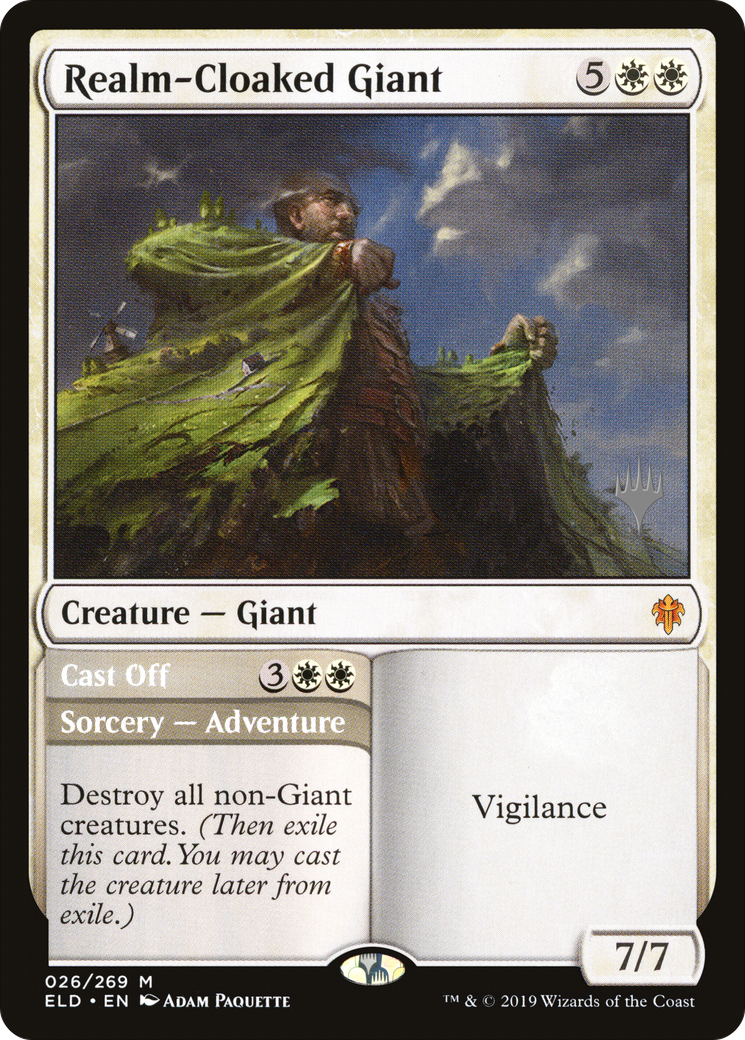 Realm-Cloaked Giant (PPELD-026) [Promo Pack: Throne of Eldraine Promos] Foil
