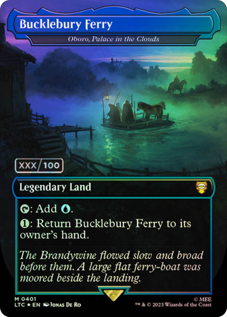 Bucklebury Ferry - Oboro, Palace in the Clouds (Serial Numbered) (LTC-401) (Borderless) [Tales of Middle-earth Commander] Foil