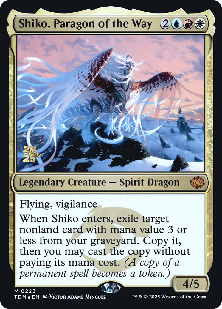 Shiko, Paragon of the Way (PRE-223) [Prerelease Cards] Foil