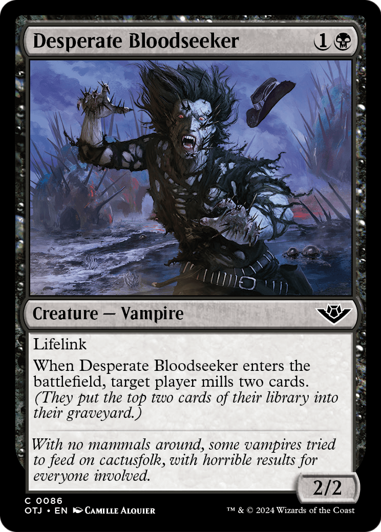 Desperate Bloodseeker (OTJ-086) [Outlaws of Thunder Junction]
